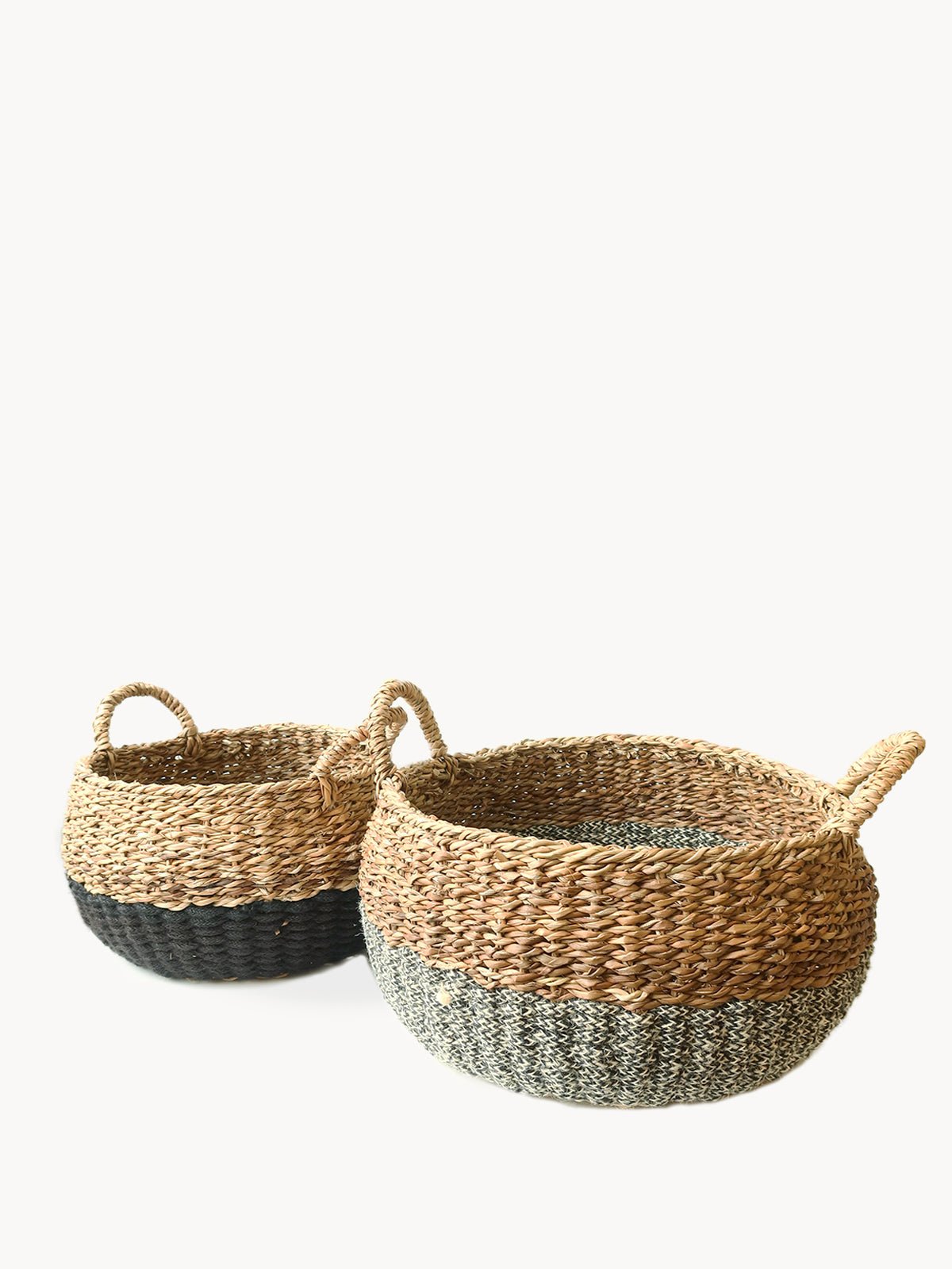 Ula Floor Basket - Black - The Mossy Bough