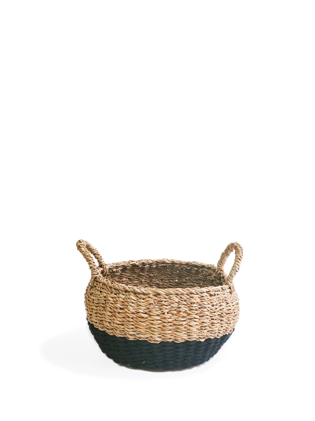 Ula Floor Basket - Black - The Mossy Bough