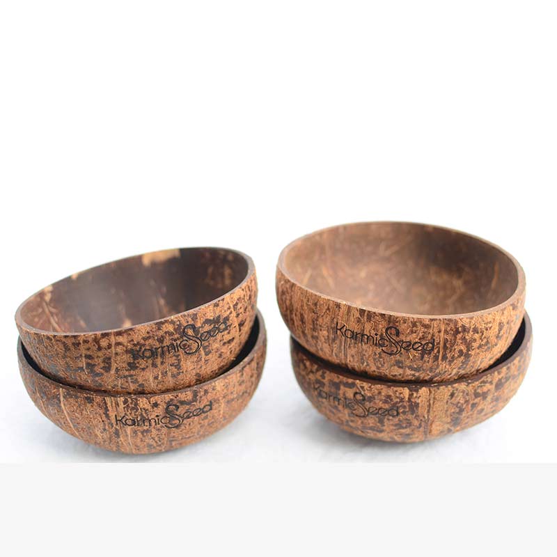 Handmade Coconut Bowls (Set of 4) - The Mossy Bough