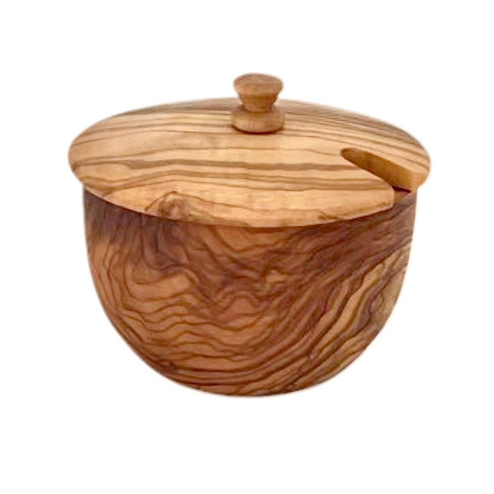 Mediterranean Olive Wood Canister - The Mossy Bough