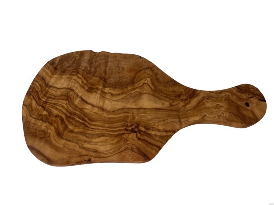 Original Olive Wood Cutting Board with Handle - The Mossy Bough