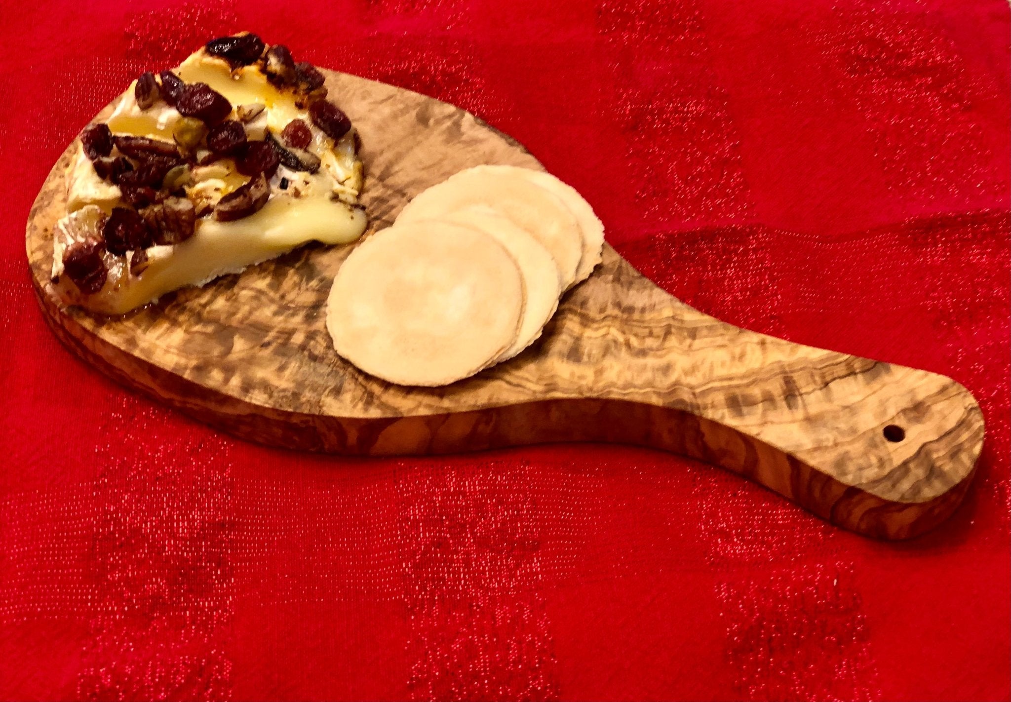 Original Olive Wood Cutting Board with Handle - The Mossy Bough