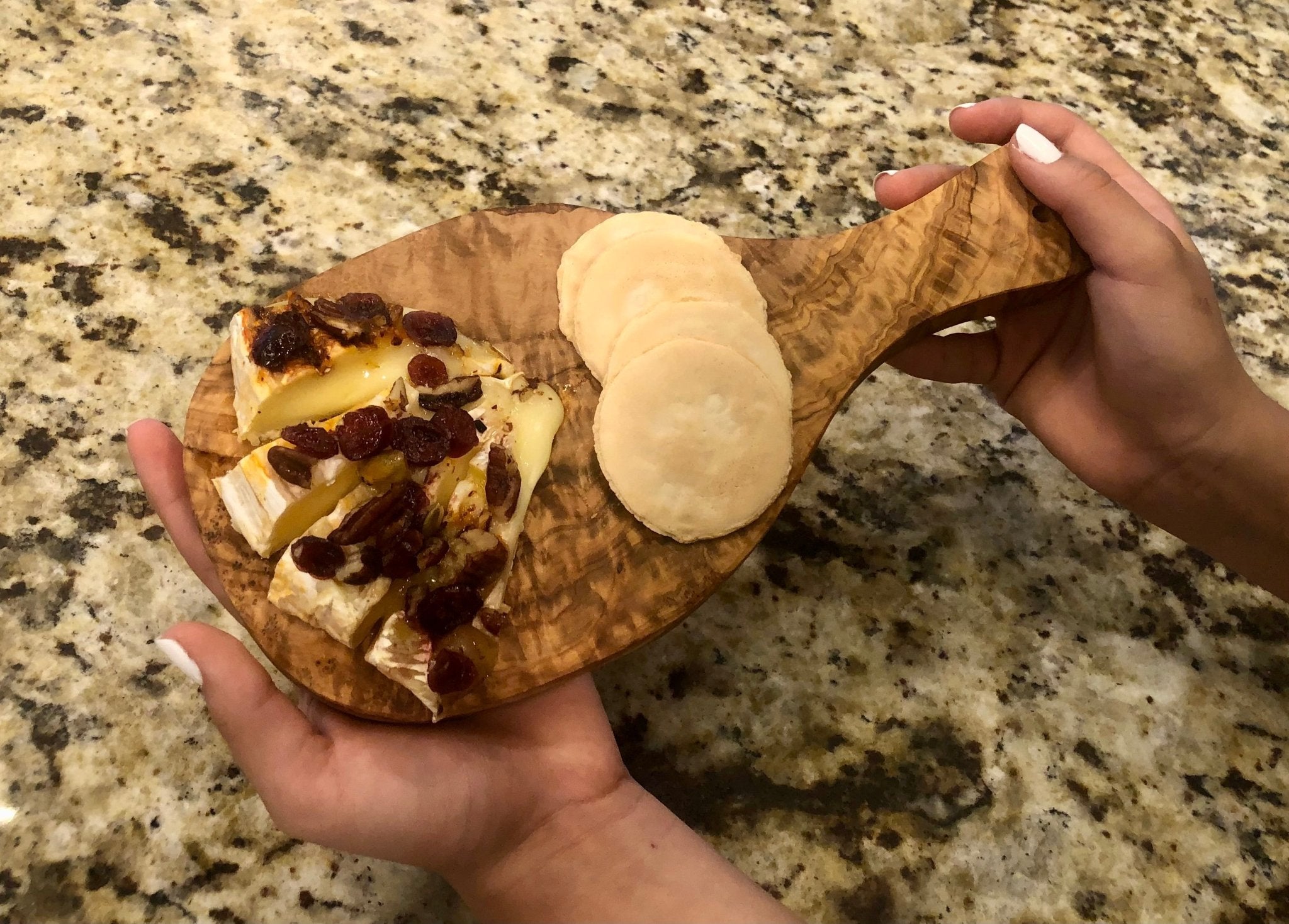 Original Olive Wood Cutting Board with Handle - The Mossy Bough