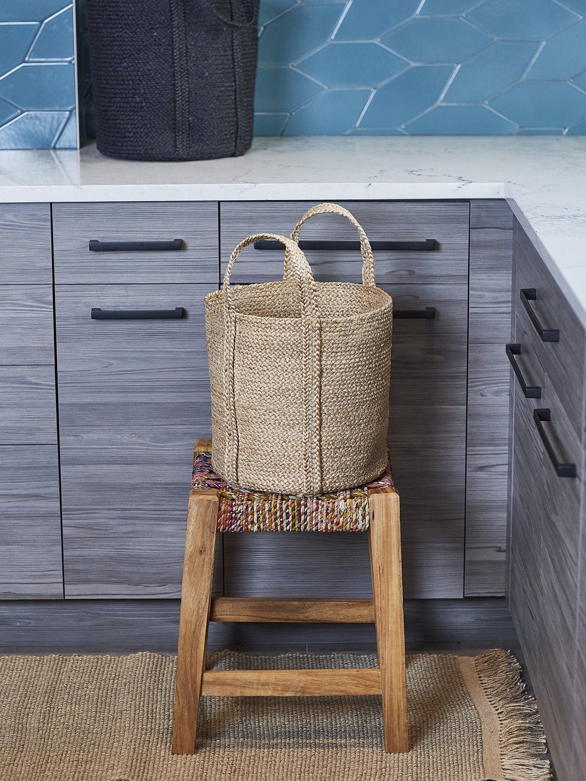 Kata Basket with handle - Natural - The Mossy Bough