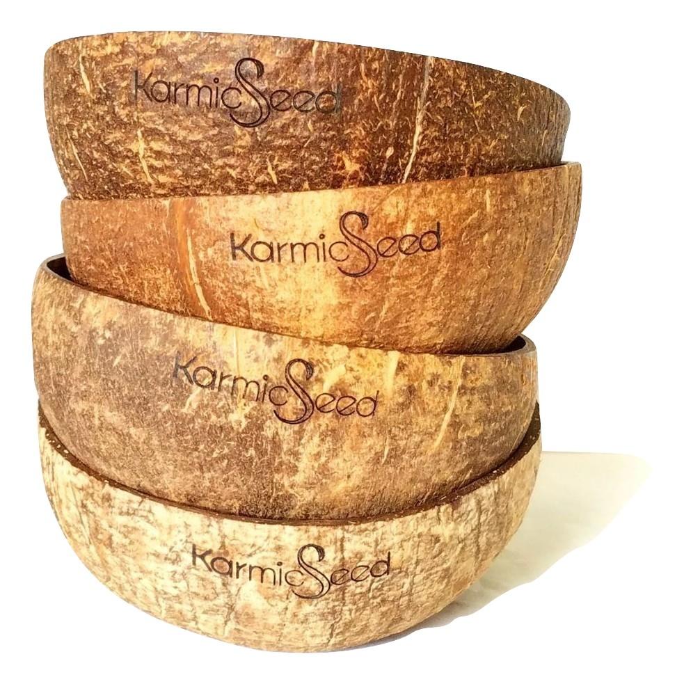 Handmade Coconut Bowls (Set of 4) - The Mossy Bough